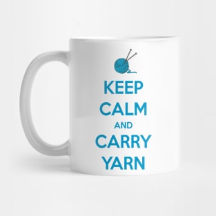 Keep Calm and Carry Yarn - Knitting Gifts for Knitters & Crocheters Mug